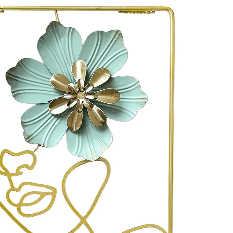Femina In Flore Metal Wall Accent - Turquoise media 3