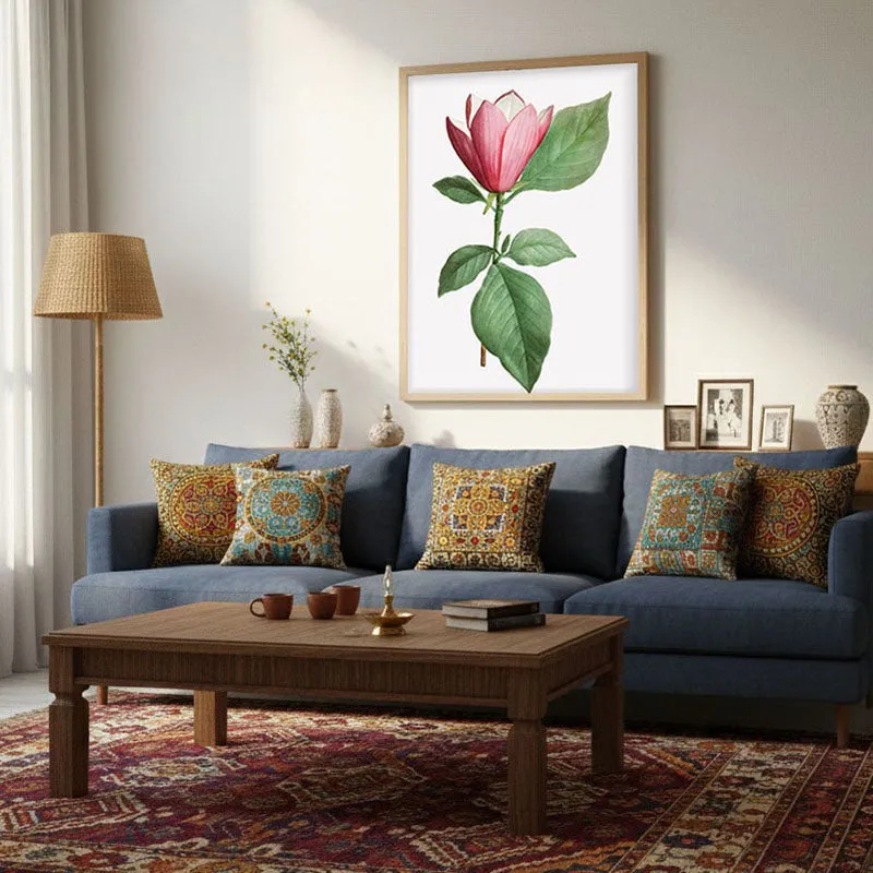 Padma Palette Archival Paper Wall Art - Natural Brown Frame media 3