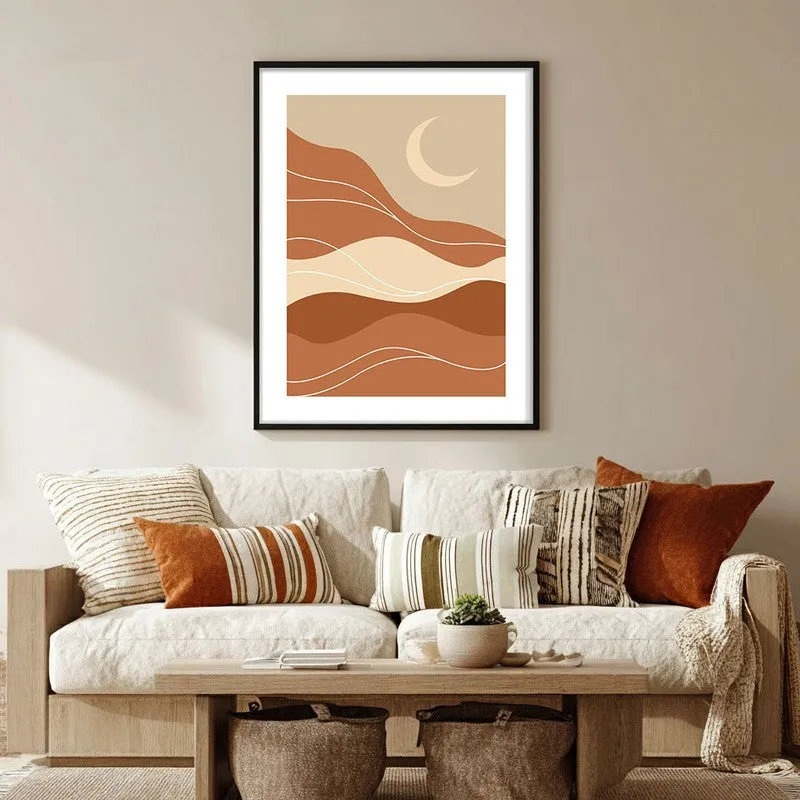 Desert Drift Canvas Wall Painting With Black Frame media 5