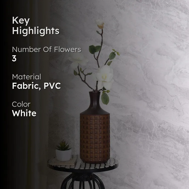 Elegant Magnolia Flower Stick For Modern Spaces - White media 2