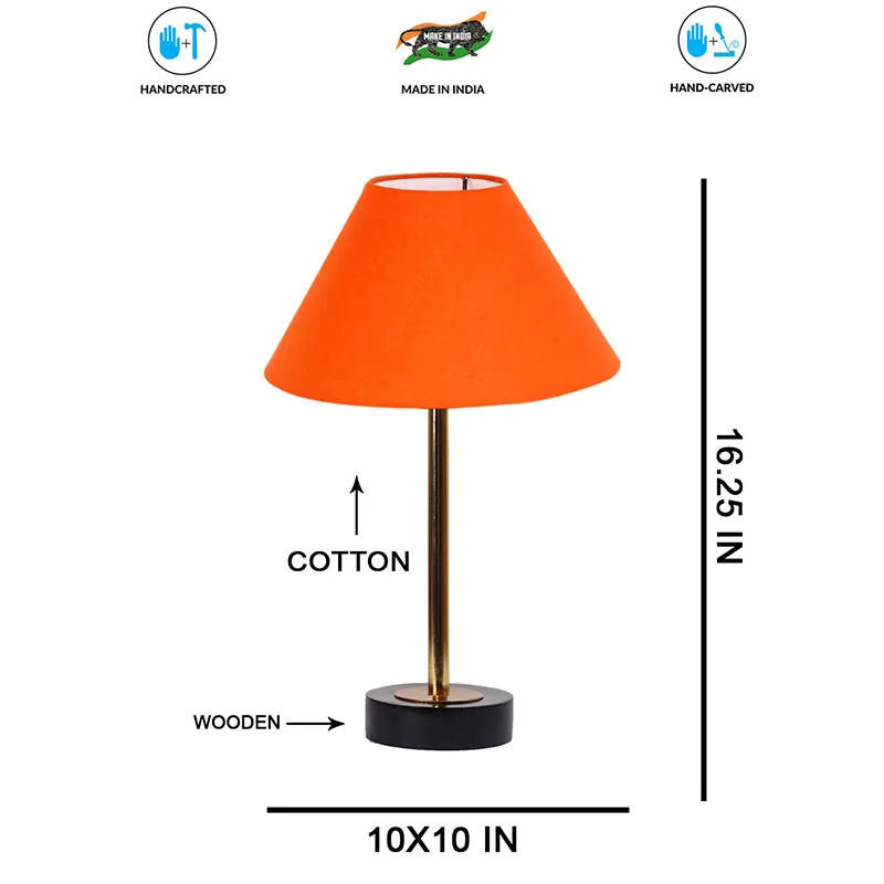 Cotin II Rodin Wooden Table Lamp - Orange,Gold,Black media 7