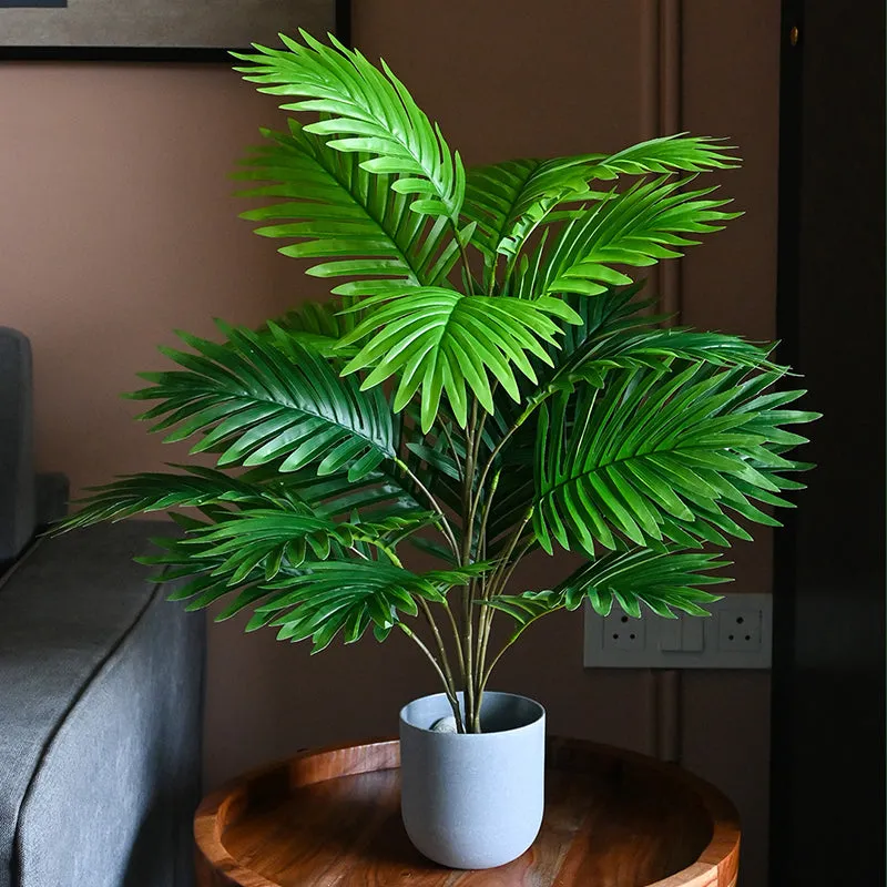 Faux Areca Palm Artificial Plant With Black Plastic Pot - 76 cm (2.5 ft) media 6
