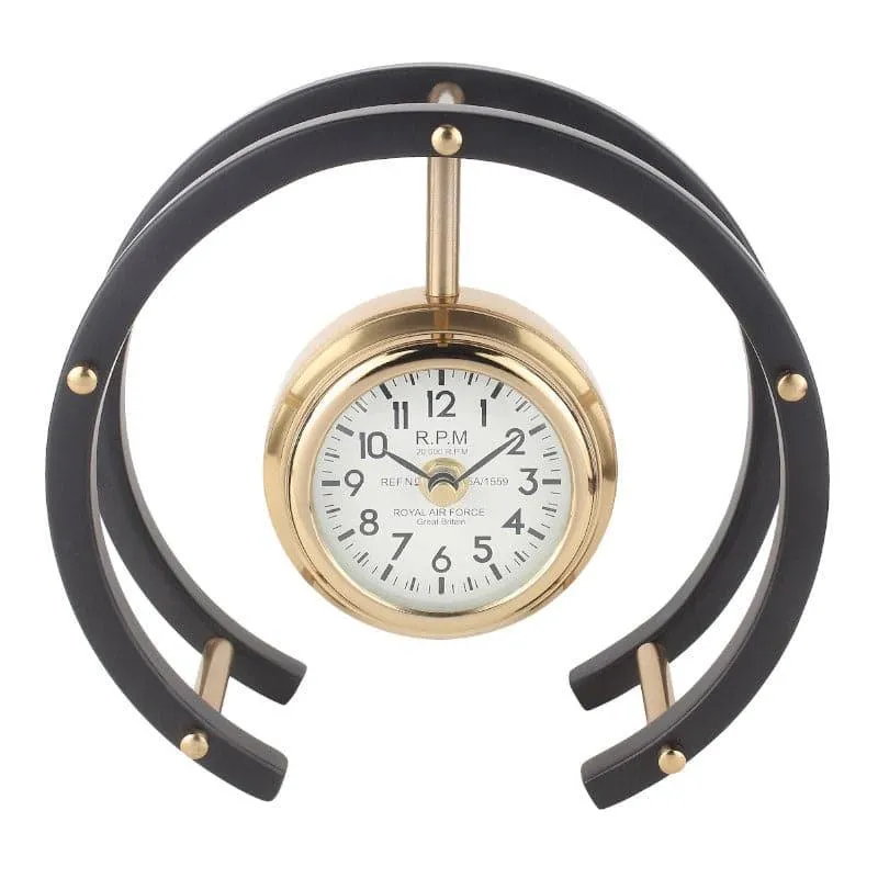 Vandra Round Table Clock - Gold media 3