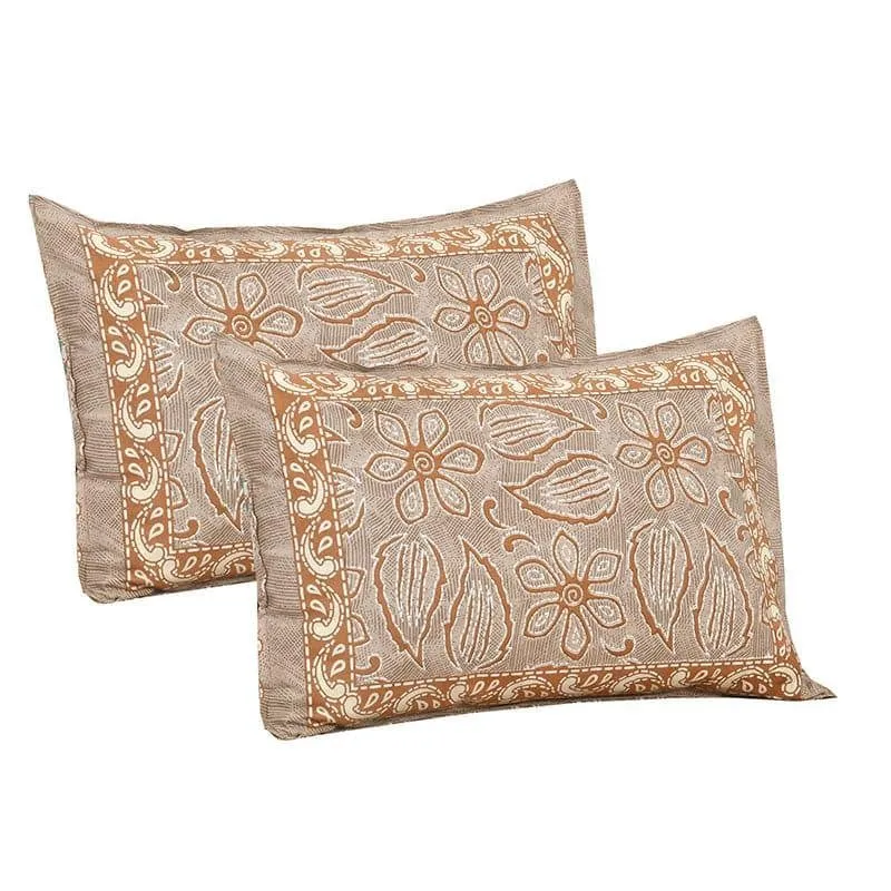 Yuvara Floral Cotton Bedsheet (Beige) - 160 TC media 3