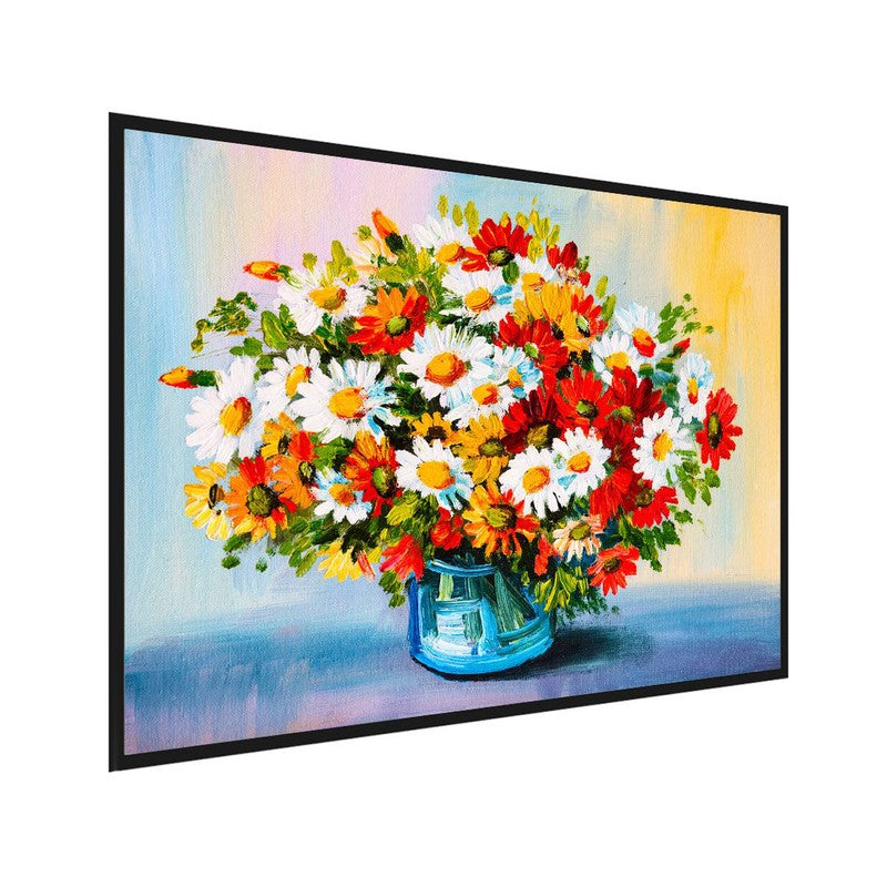 Mountain Landscape Art Canvas Wall Painting - Black Frame media 5