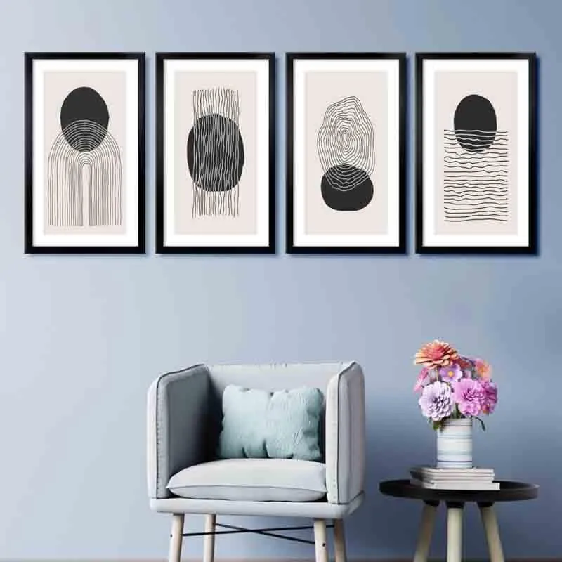 Overthinking Poly Canvas Wall Art - Set Of Four media 1
