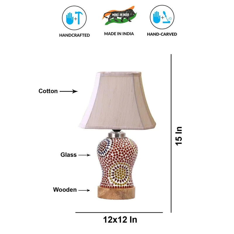Aranya Square Wooden Table Lamp - Multicolor media 9