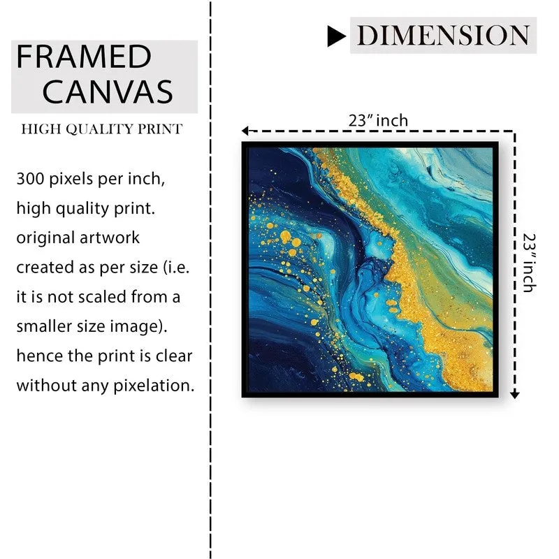 Liquid Glass Canvas Wall Art With Frame media 9