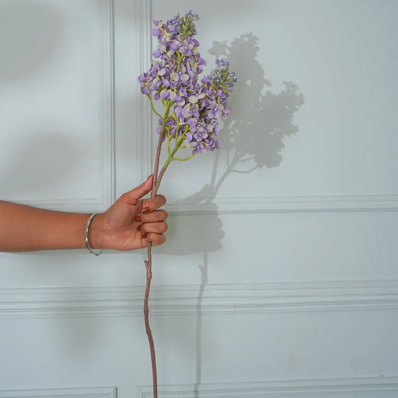 Faux Silicon Lilac Lavender Flower Stick (Lilac) - 25 CM media 1