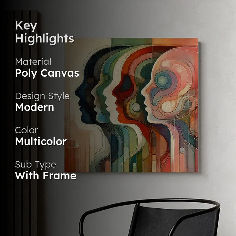 Vibrant Multicolor Faces Wall Painting media 2