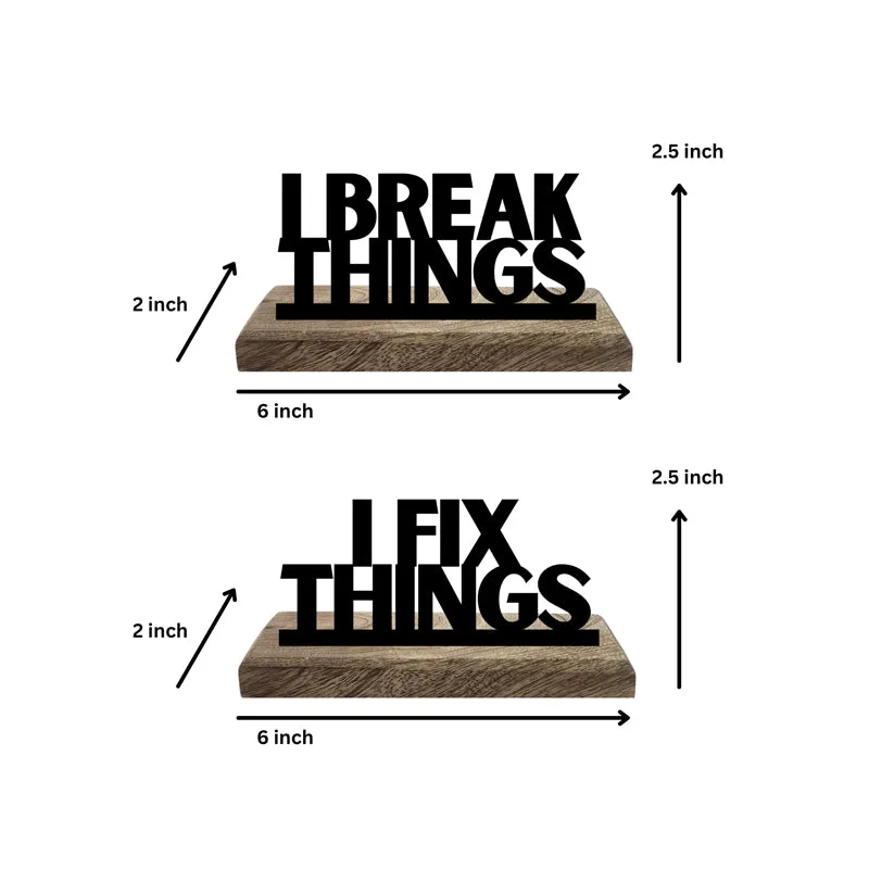 Breaker & Fixer Typography Showpiece - Set Of Two media 5