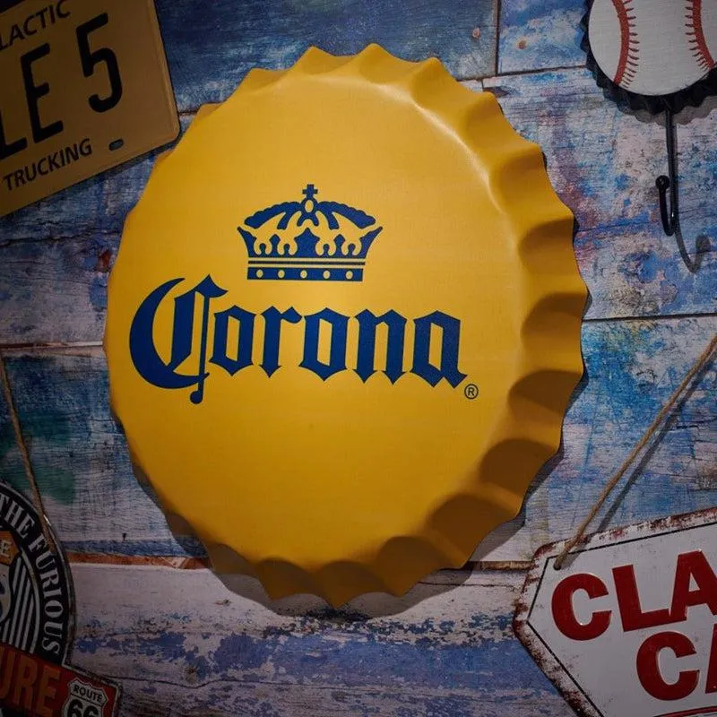 Corona Bottle Cap Metal Wall Accent media 1