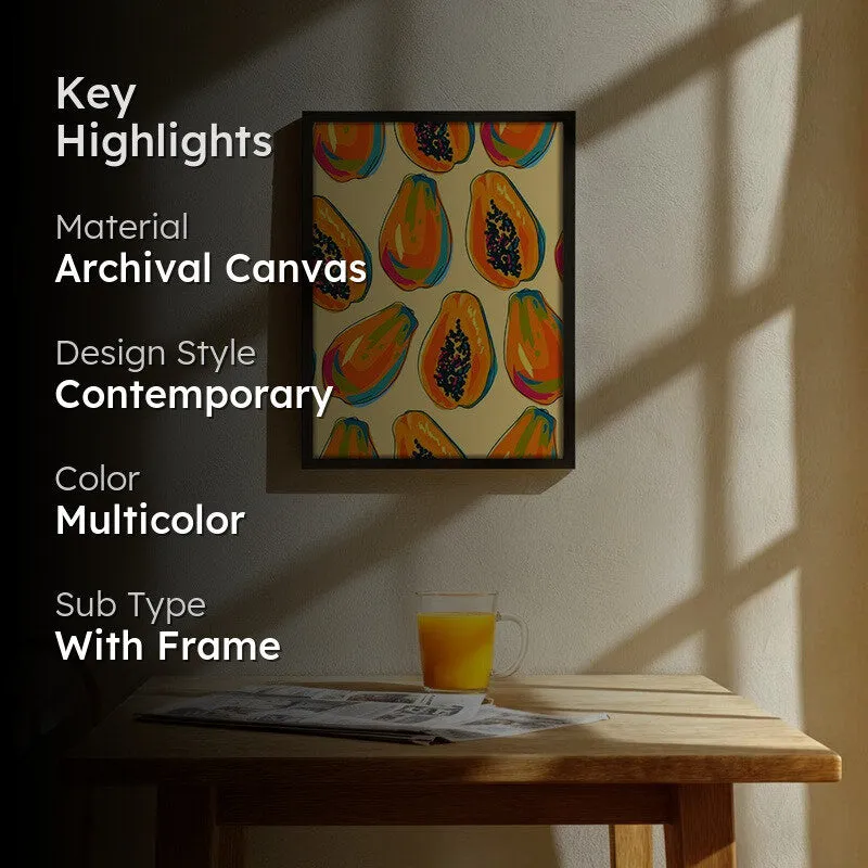 PapayaFarm Archival Canvas Wall Art - Black media 2