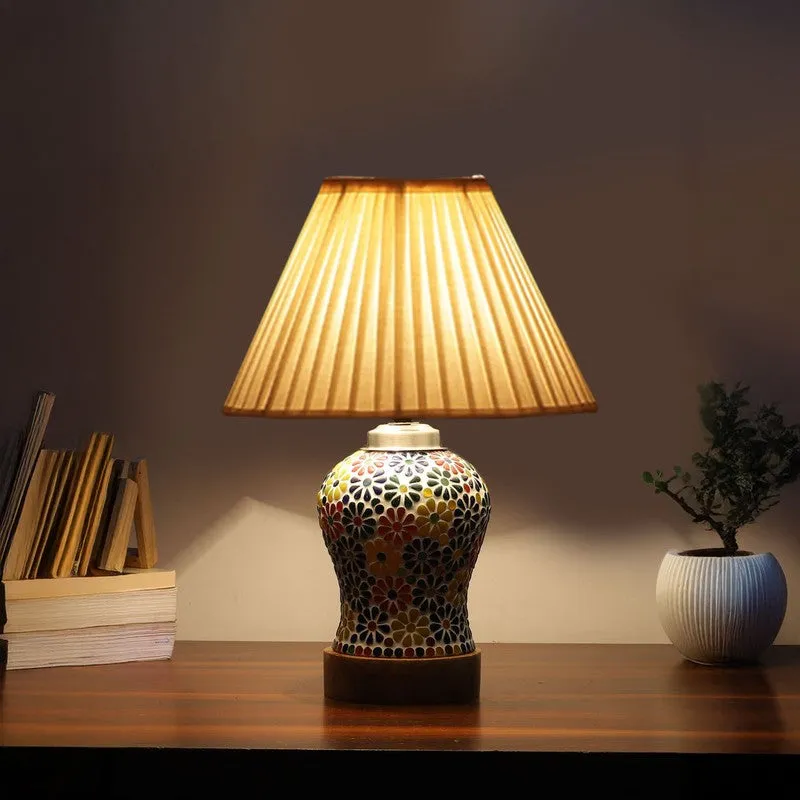 Aurelia Pleatra Wooden Table Lamp - Multicolor media 3