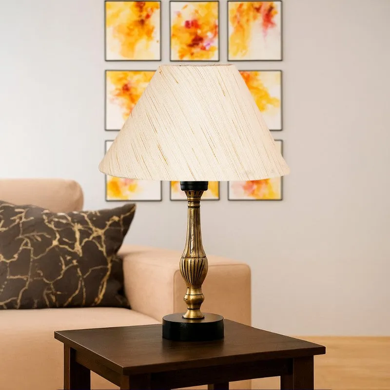 Aurelo Arvo Wooden Table Lamp - Ivory media 4