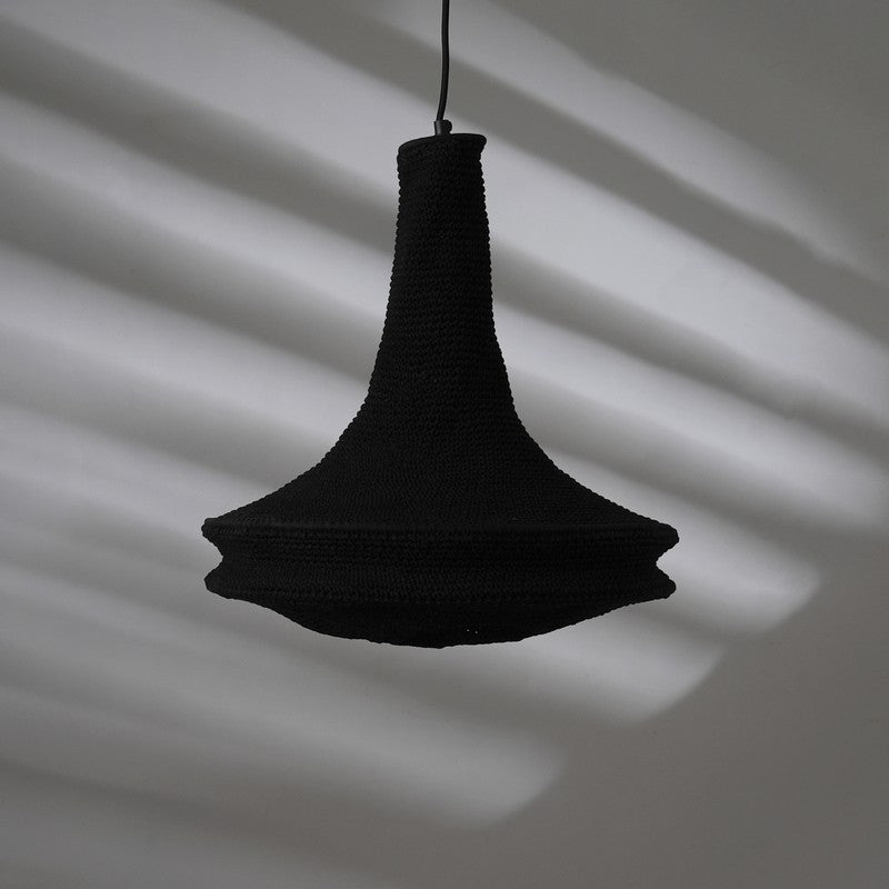Fig Living Earth Pendant Cotton Ceiling Lamp - Black media 2