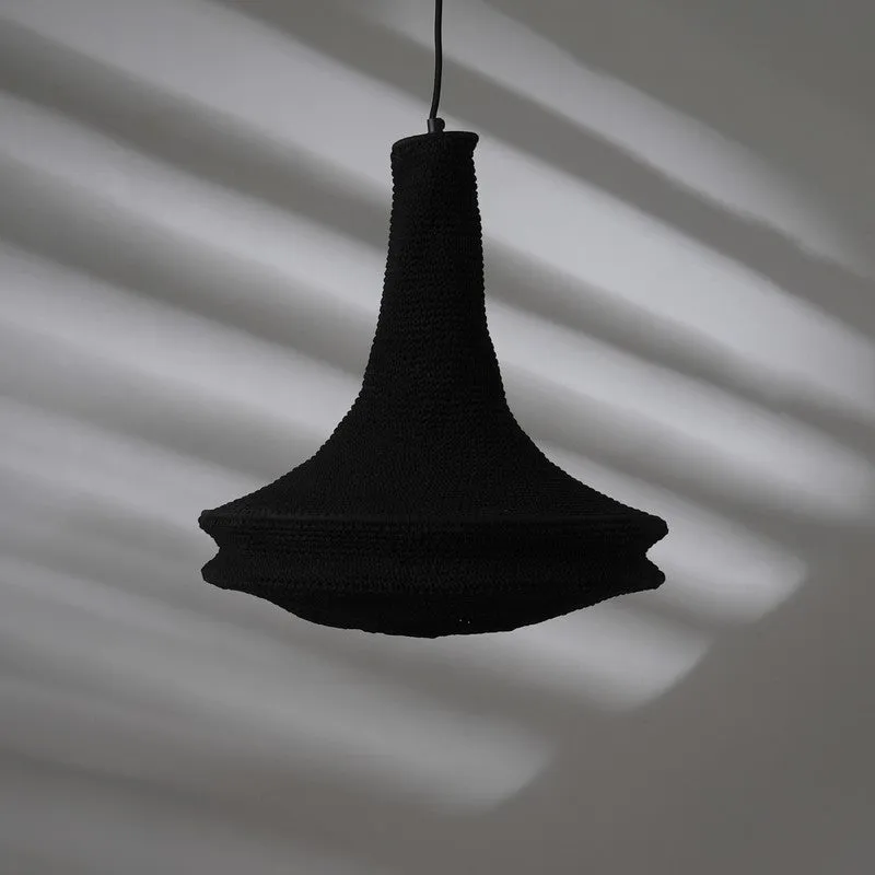 Fig Living Earth Pendant Cotton Ceiling Lamp - Black media 2