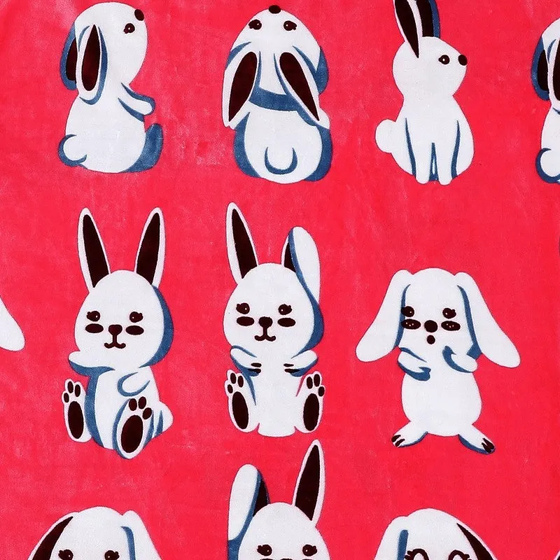 Monte Carlo Bunny Bliss Blanket (Red)- 600 GSM media 5