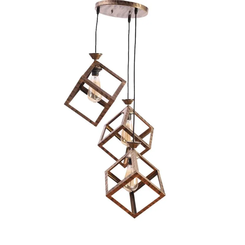 FloraGlow Trio Iron Ceiling Lamp media 3