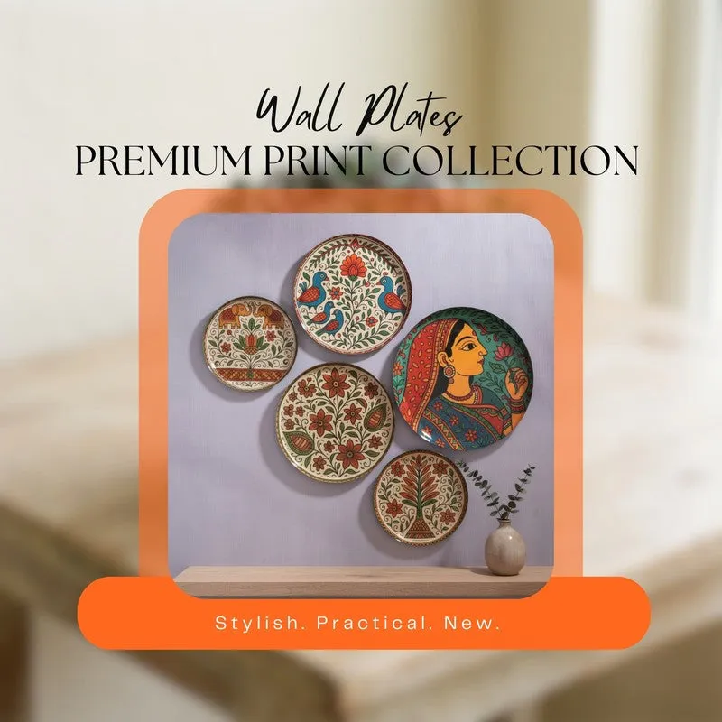 Mughal Bloom Wall Plates - Set of Five media 9