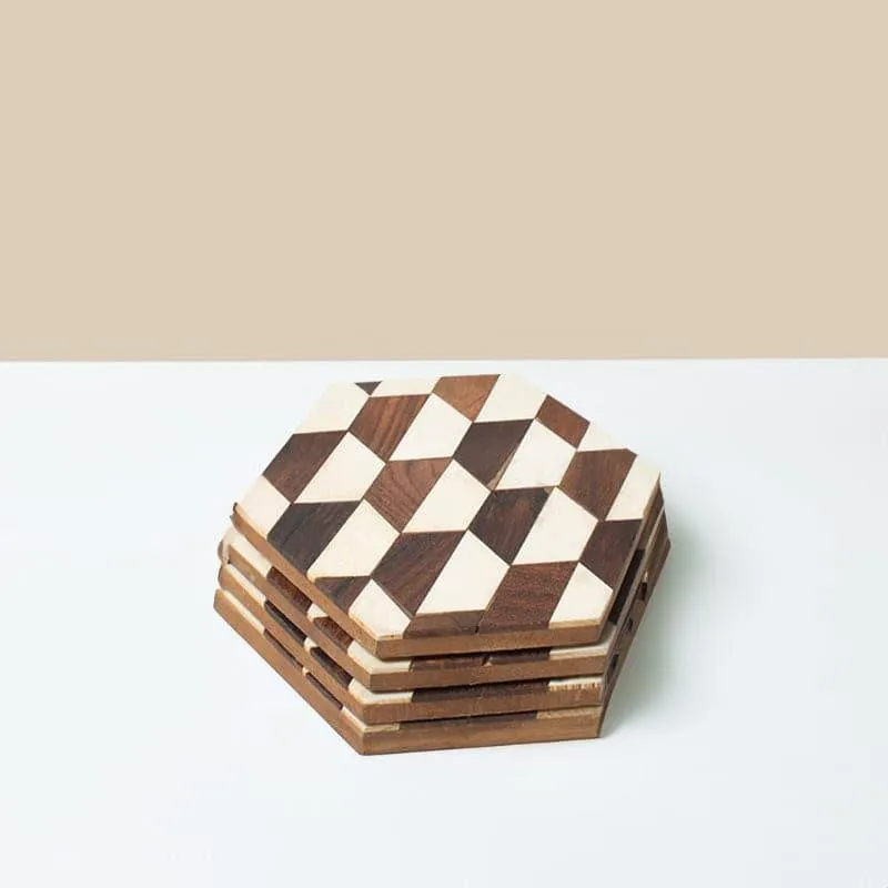 Honeycomb Matrix Coaster - Set Of Four media 1