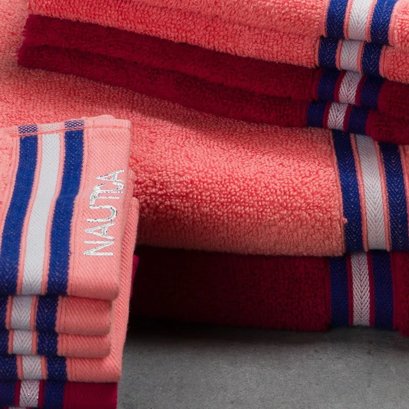 Nautica Dove Down Cotton Towel Set (Red & Coral) - Fourteen Piece Set media 5