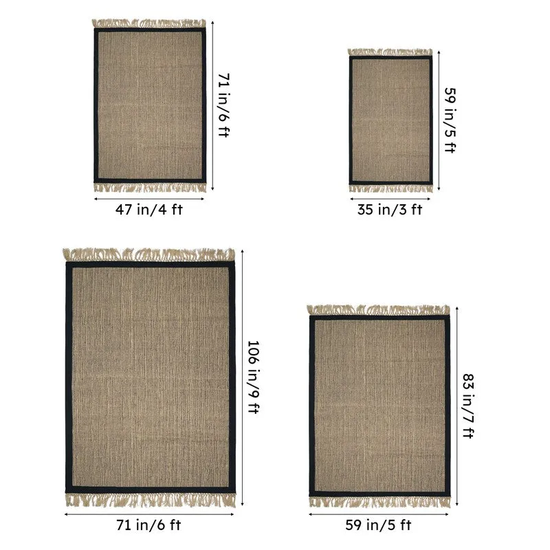 Saral Home Jutify Anti-Slip Jute Cotton Area Rug with Fringe media 7