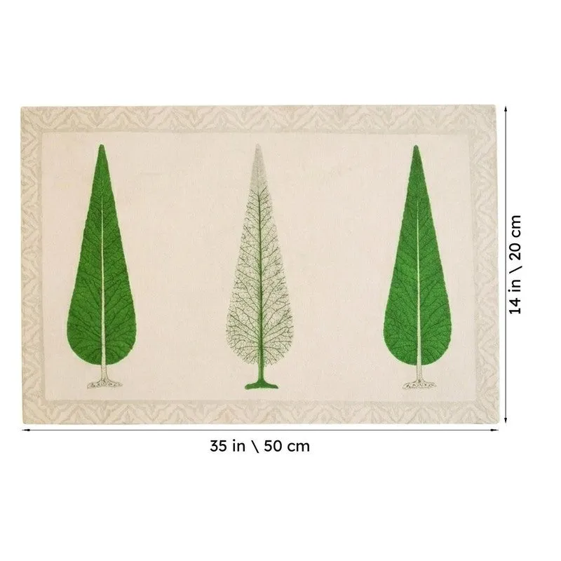 Tropical Leaf Cotton Table Mat (Green) - Set Of Six media 6