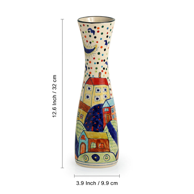 Coastal Cottage Handpainted Ceramic Vase media 7