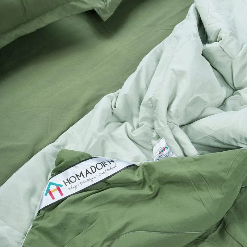 Lush Slumber Reversible Comforter (Green) 90 GSM media 7