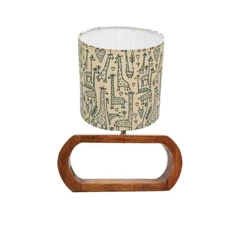 Tall Tales Oblong Fabric Table Lamp - Brown,Beige media 4