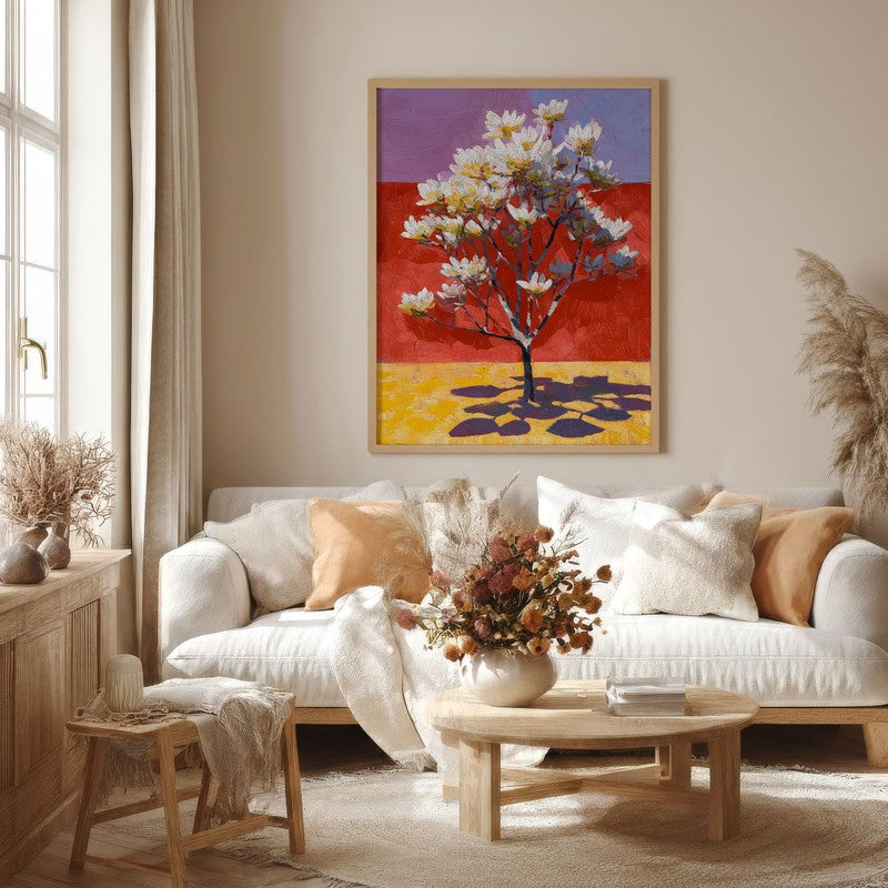Elvane Canvas Wall Painting With Brown Frame