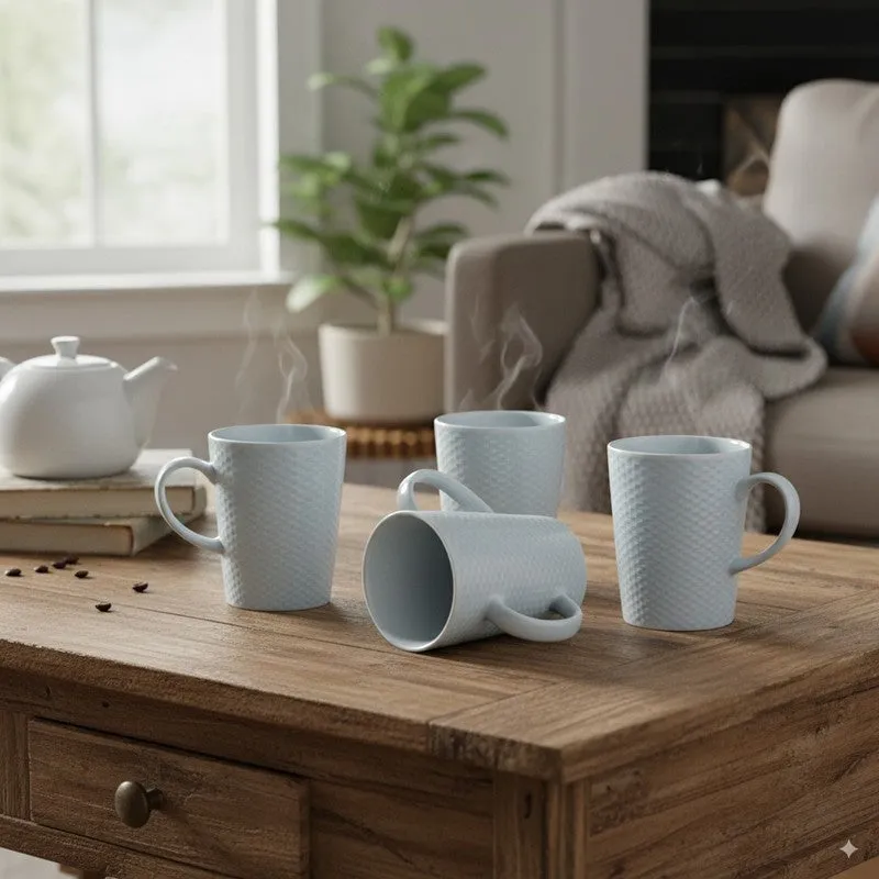 Grovia Porcelain Coffee Mug (280 mL Each) - Set Of Four media 1