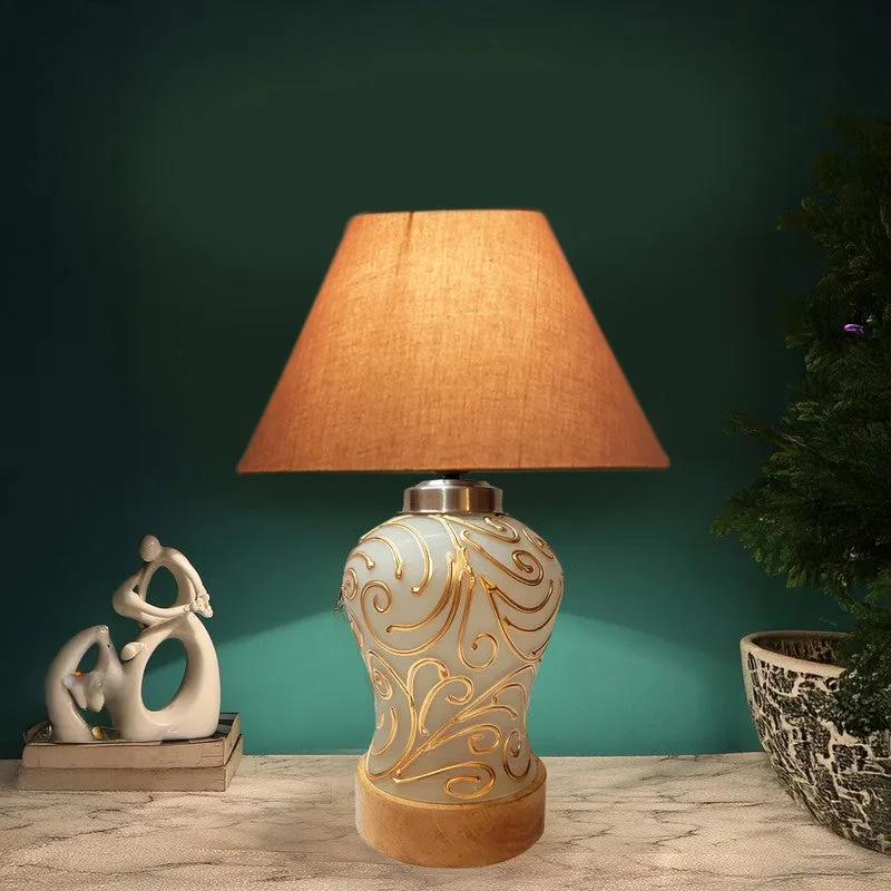 Lumithra Wooden Table Lamp - Grey media 1