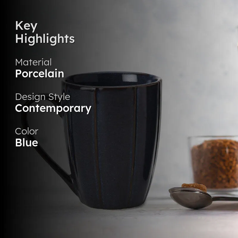 Ciro Porcelain Coffee Mug (300 mL) - Denim Bluue media 2