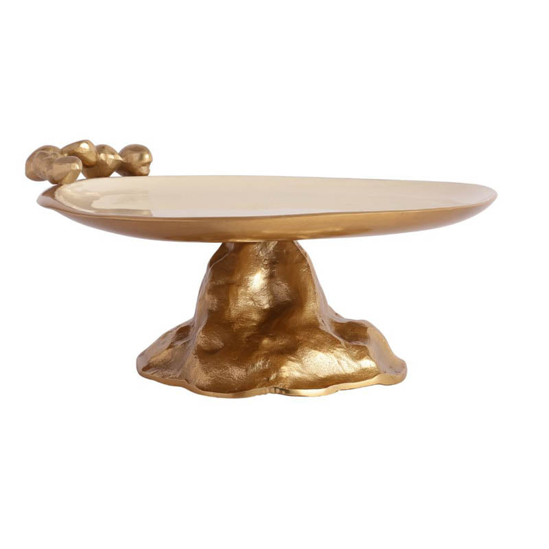 Gush Cake Stand - Gold & White media 6