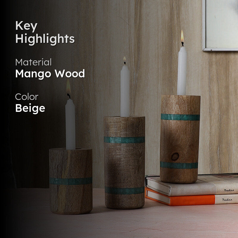 Barrella Mango Wood Candle - Set Of Three media 2