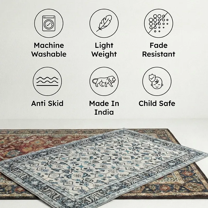 Simin Velvet Rectangle Anti-Skid Carpet - 6