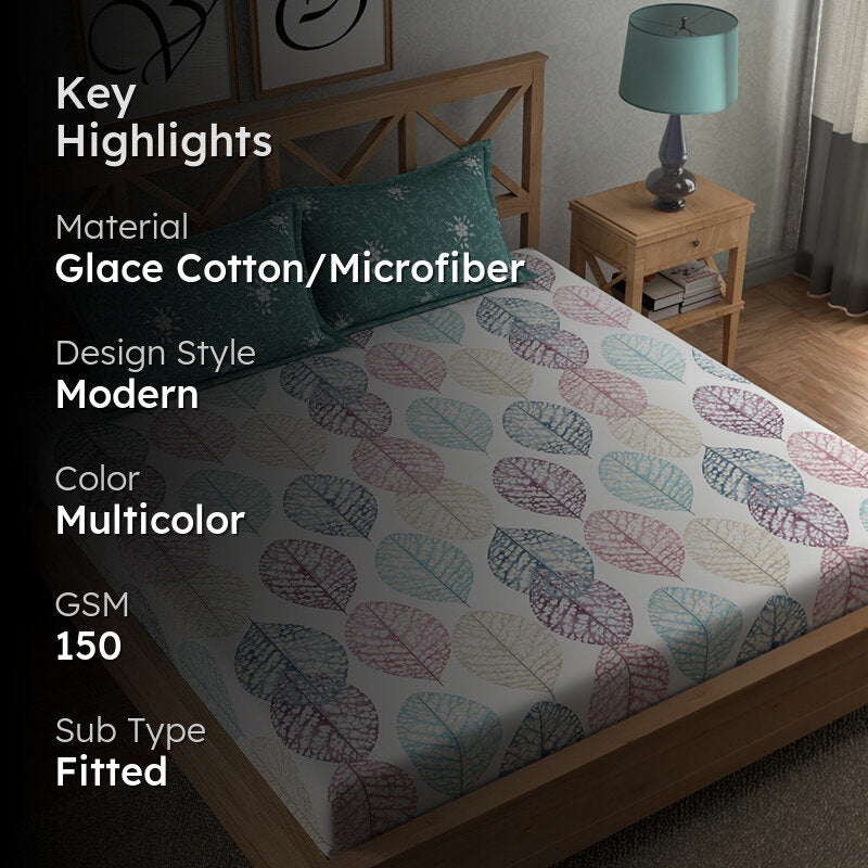 Joyce Fitted Microfiber Microfiber Bedsheet - 150 GSM media 2