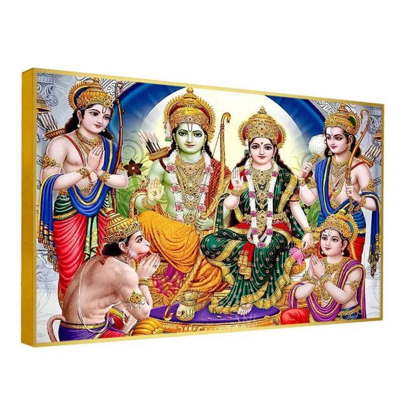 Ramadharma Sabha Spiritual Canvas Wall Painting With Frame media 4