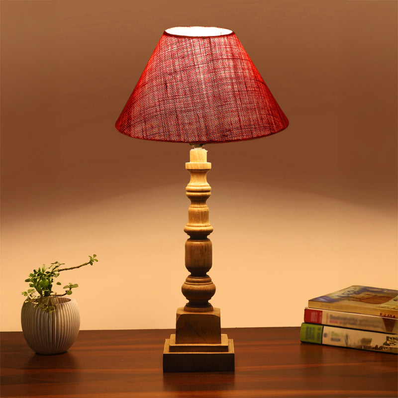 Sienna II Arbor Wooden Table Lamp - Pink,Brown