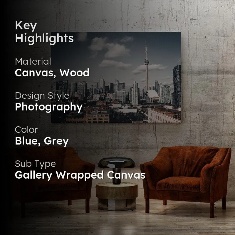 Toronto Skyline Splendor Canvas Wall Painting - Gallery Wrap media 2
