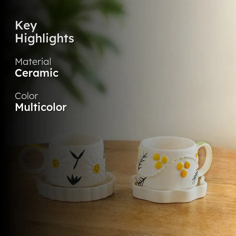 Sunbeam Bloom Cup & Saucer - Set of Two (310 ML) media 2