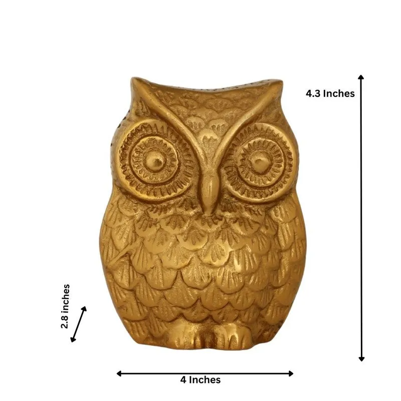 Guardian Owl Aluminum Table Showpiece media 6