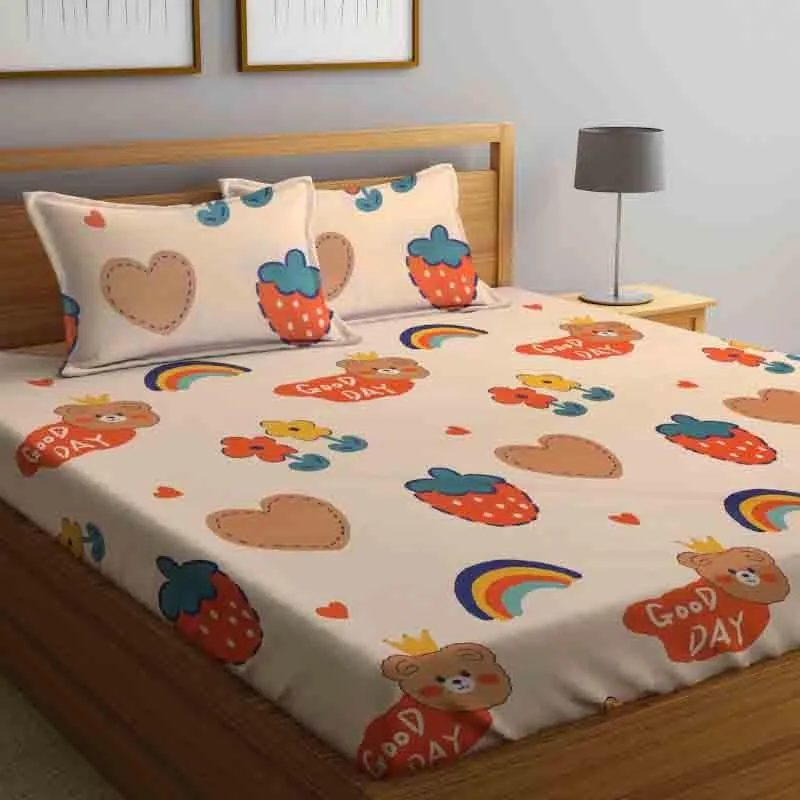 Have A Good Day Bedsheet - 130 GSM media 4