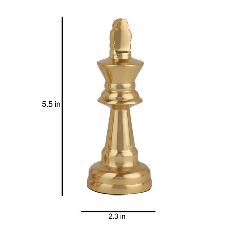 Chess Charm King Showpiece - Gold media 3