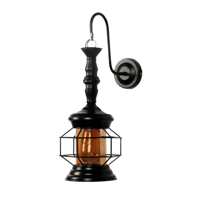 Sleek Noir Iron Wall Lamp media 3