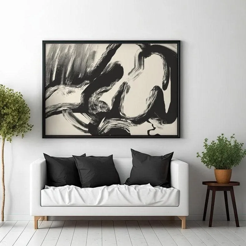 Nude Noise Wall Painting - Black Frame media 3