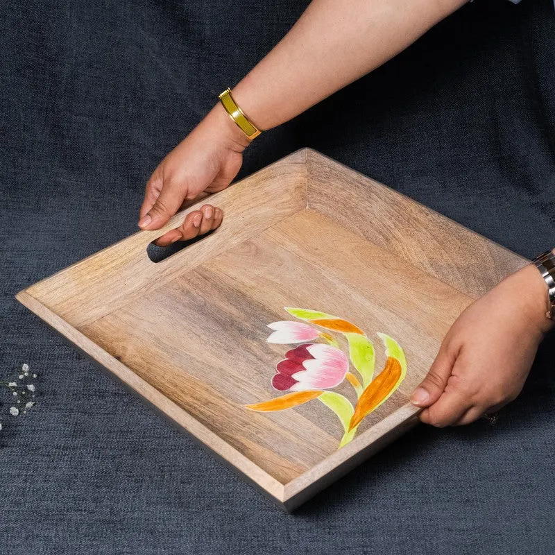 Padma Elegance Wooden Serving Tray media 4