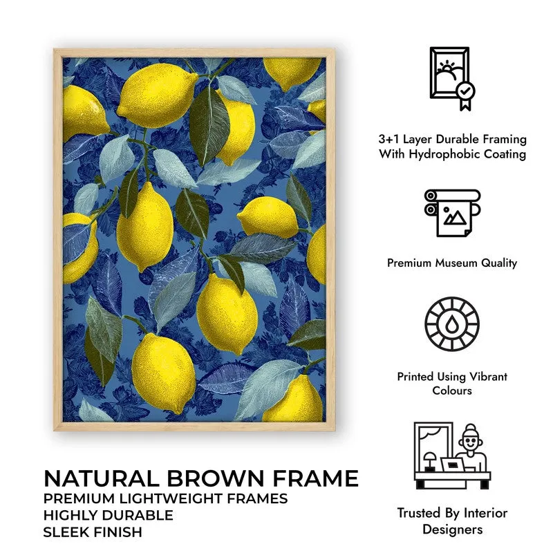 Lemon Grove Canvas Wall Painting - Brown Frame media 11